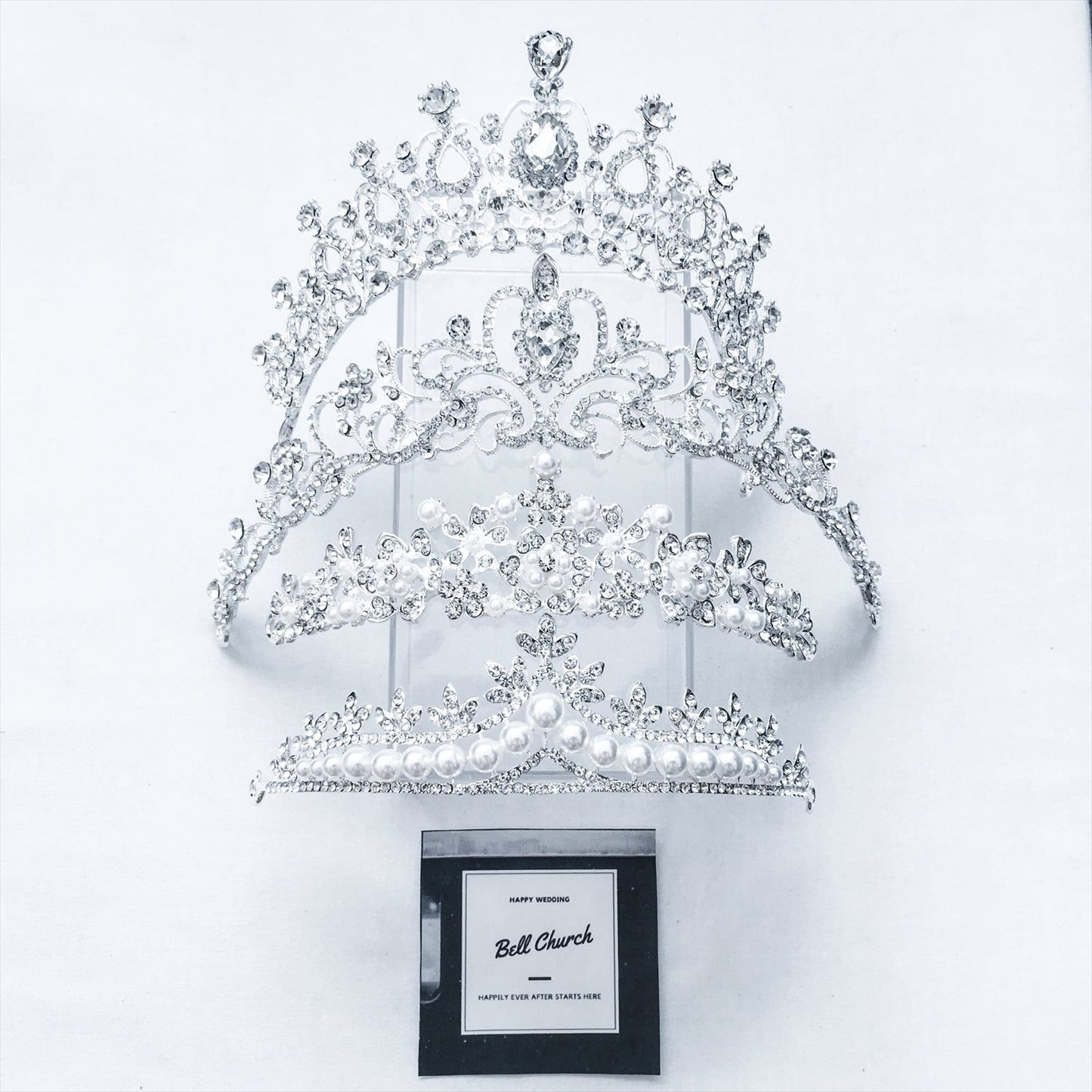 ウェディングティアラ キュービックジルコニア (BC-T4)｜ウェディングアクセサリー【結婚式　アクセサリー　ティアラ　ヘッドドレス　ヘアアクセサリー】