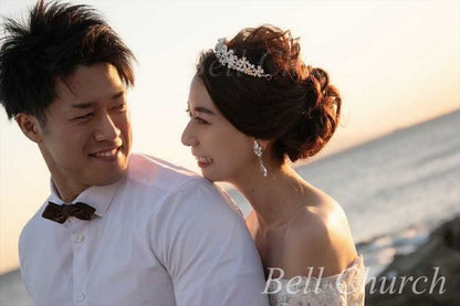 ウェディングティアラ キュービックジルコニア (BC-T4)｜ウェディングアクセサリー【結婚式　アクセサリー　ティアラ　ヘッドドレス　ヘアアクセサリー】