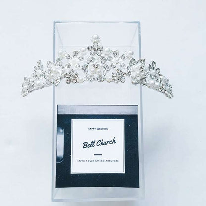 ウェディングティアラ キュービックジルコニア (BC-T4)｜ウェディングアクセサリー【結婚式　アクセサリー　ティアラ　ヘッドドレス　ヘアアクセサリー】