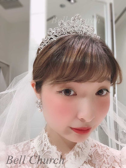 ウェディングティアラ キュービックジルコニア (BC-T5)｜ウェディングアクセサリー【結婚式　アクセサリー　ティアラ　ヘッドドレス　ヘアアクセサリー】
