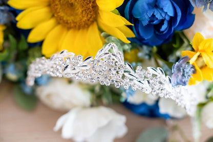 ウェディングティアラ キュービックジルコニア (BC-T7)｜ブライダルアクセサリー【結婚式　アクセサリー　ティアラ　ヘッドドレス　ヘアアクセサリー】