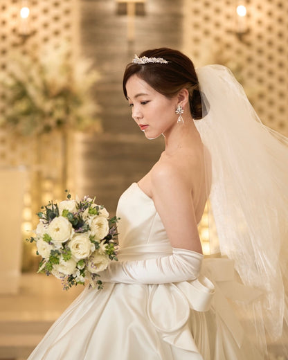 ウェディングティアラ キュービックジルコニア (BC-T7)｜ブライダルアクセサリー【結婚式　アクセサリー　ティアラ　ヘッドドレス　ヘアアクセサリー】