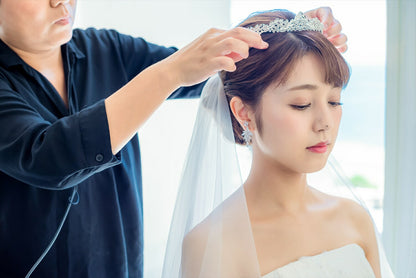 ウェディングティアラ キュービックジルコニア (BC-T7)｜ブライダルアクセサリー【結婚式　アクセサリー　ティアラ　ヘッドドレス　ヘアアクセサリー】