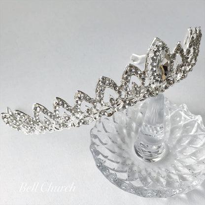 ウェディングティアラ クリスタル キュービックジルコニア  (BC-T8)｜ブライダルアクセサリー【結婚式　アクセサリー　ティアラ　ヘッドドレス　ヘアアクセサリー】