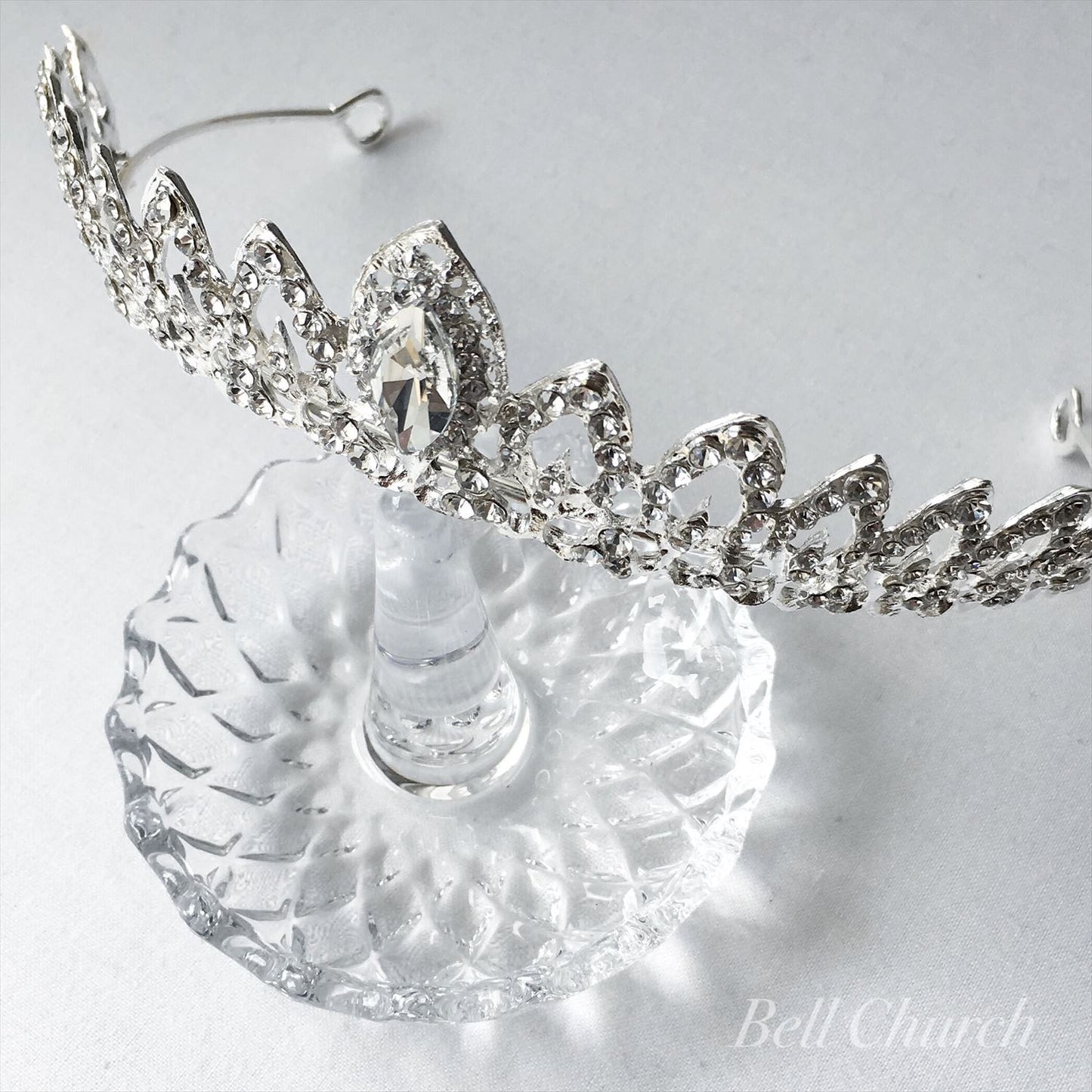 ウェディングティアラ クリスタル キュービックジルコニア  (BC-T8)｜ブライダルアクセサリー【結婚式　アクセサリー　ティアラ　ヘッドドレス　ヘアアクセサリー】