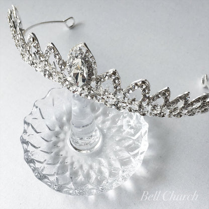 ウェディングティアラ クリスタル キュービックジルコニア  (BC-T8)｜ブライダルアクセサリー【結婚式　アクセサリー　ティアラ　ヘッドドレス　ヘアアクセサリー】