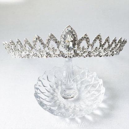 ウェディングティアラ クリスタル キュービックジルコニア  (BC-T8)｜ブライダルアクセサリー【結婚式　アクセサリー　ティアラ　ヘッドドレス　ヘアアクセサリー】