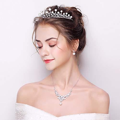 ウェディングティアラ パール キュービックジルコニア クラウン (BC-T9)｜ブライダルアクセサリー【結婚式　アクセサリー　ティアラ　ヘッドドレス　ヘアアクセサリー】