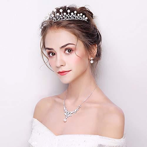 ウェディングティアラ パール キュービックジルコニア クラウン (BC-T9)｜ブライダルアクセサリー【結婚式　アクセサリー　ティアラ　ヘッドドレス　ヘアアクセサリー】