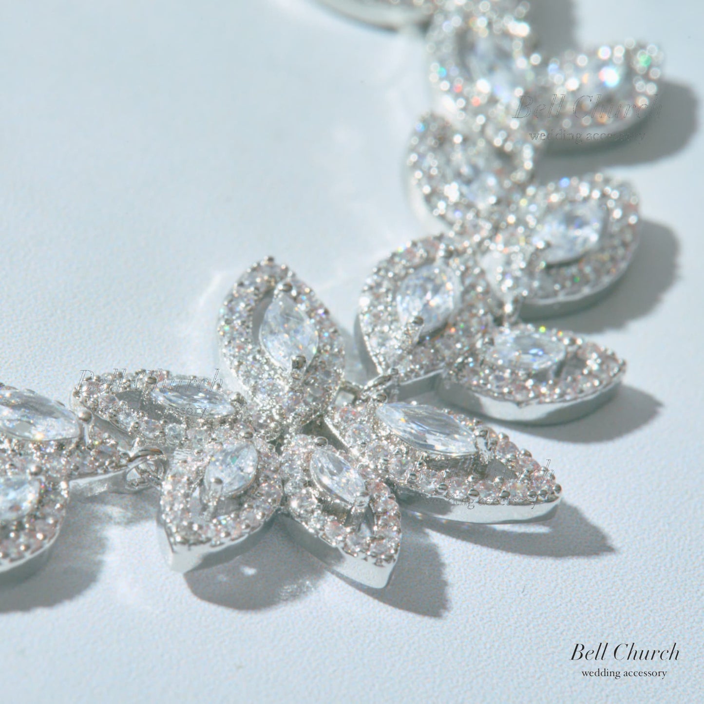 ウェディングブレスレット キュービックジルコニア クリスタル (BC-W1)【結婚式　アクセサリー　ブレスレット】