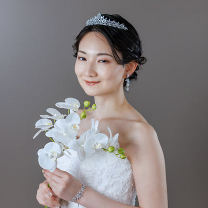 ウェディングブレスレット キュービックジルコニア クリスタル (BC-W1)【結婚式　アクセサリー　ブレスレット】