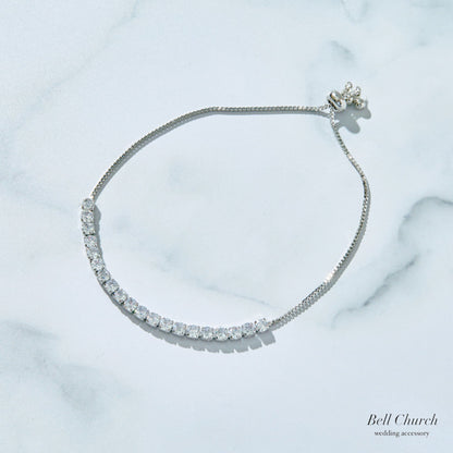 ウェディングブレスレット キュービックジルコニア (BC-W2)【結婚式　アクセサリー　ブレスレット】