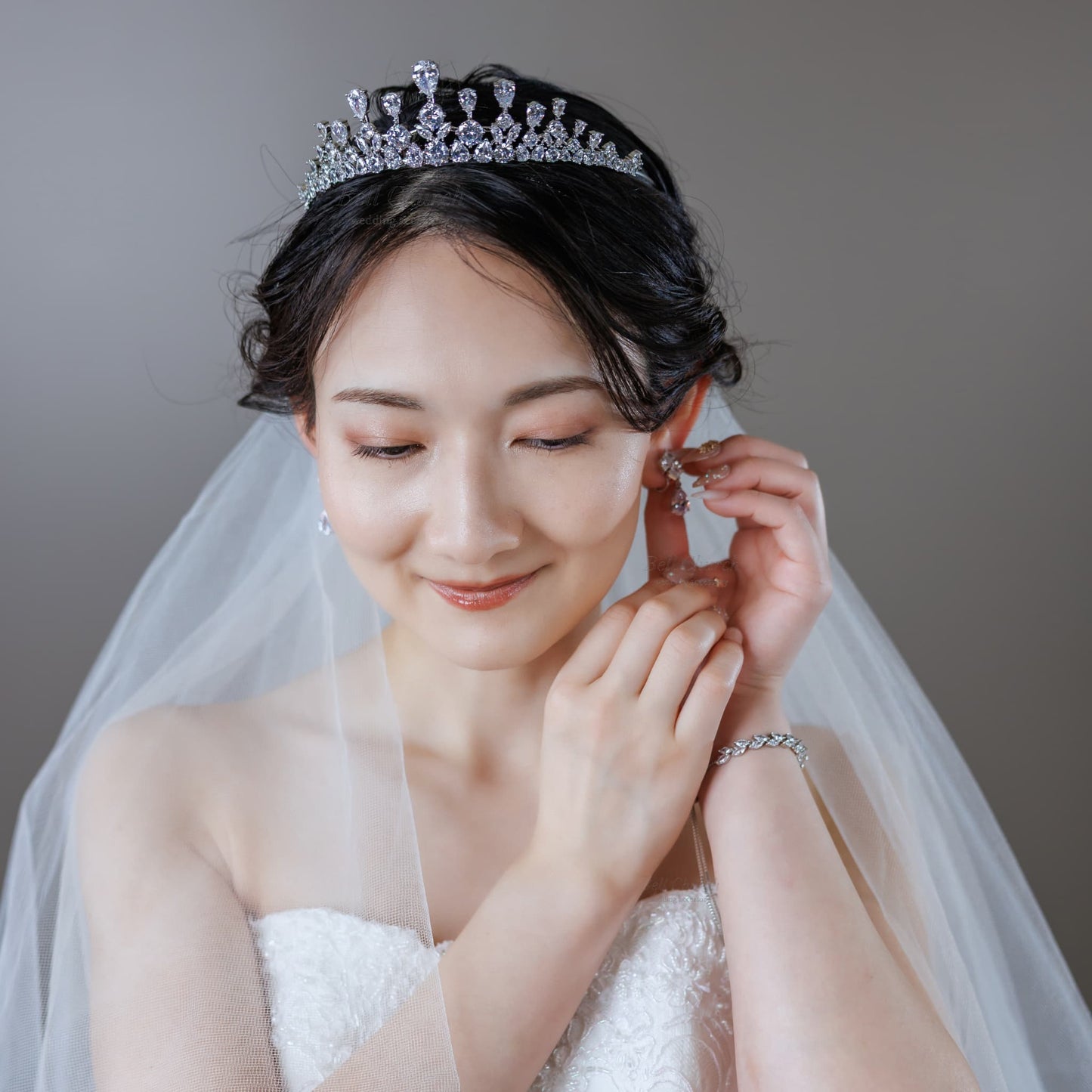 ウェディングブレスレット クリスタル (BC-W3)【結婚式　アクセサリー　ブレスレット】