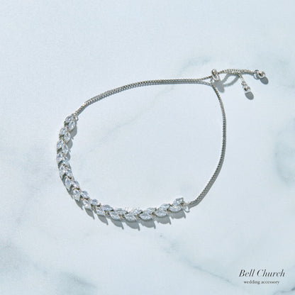 ウェディングブレスレット クリスタル (BC-W3)【結婚式　アクセサリー　ブレスレット】