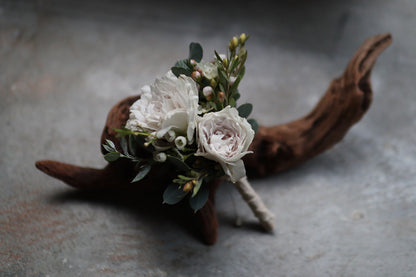 【生花】ナチュラルクラッチブーケ 【結婚式 フラワー 生花 ブーケ ブートニア】