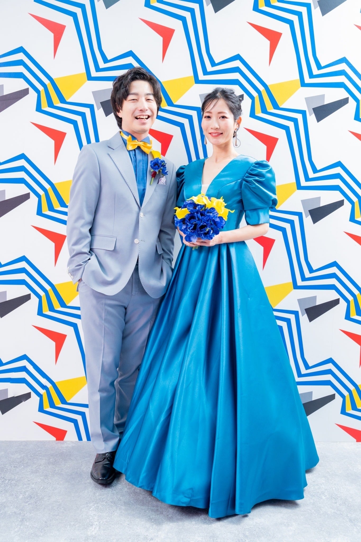 【レンタルブーケ】カラーアネモネ クラッチブーケ 【花嫁 ウェディングブーケ レンタル ウェディングフォト】