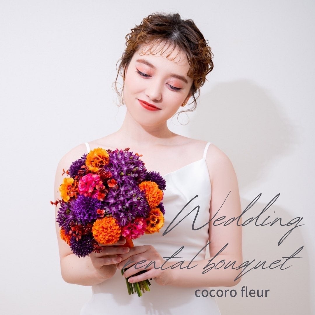 【レンタルブーケ】スカビオサ クラッチブーケ【花嫁 ウェディングブーケ レンタル ウェディングフォト】