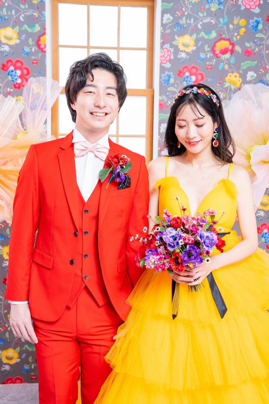 【レンタルブーケ】アネモネレッド クラッチブーケ 【花嫁 ウェディングブーケ レンタル ウェディングフォト】