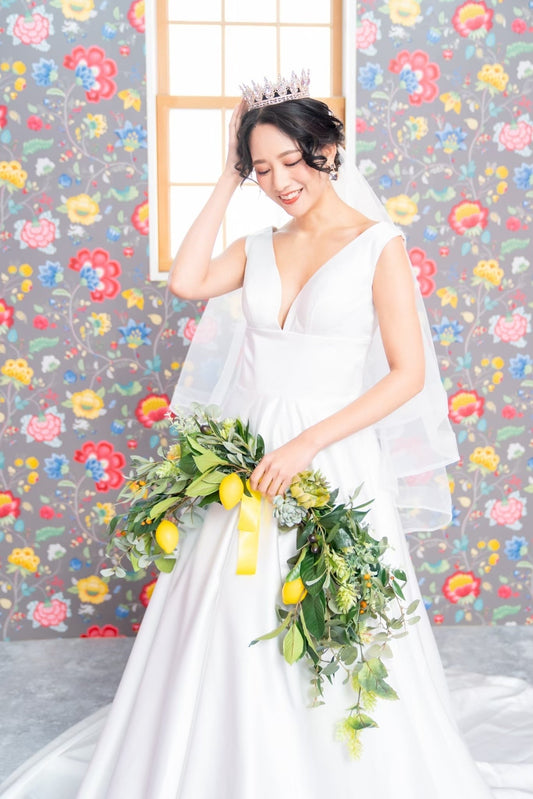 【レンタルブーケ】レモン バレリーナブーケ 【花嫁 ウェディングブーケ レンタル ウェディングフォト】