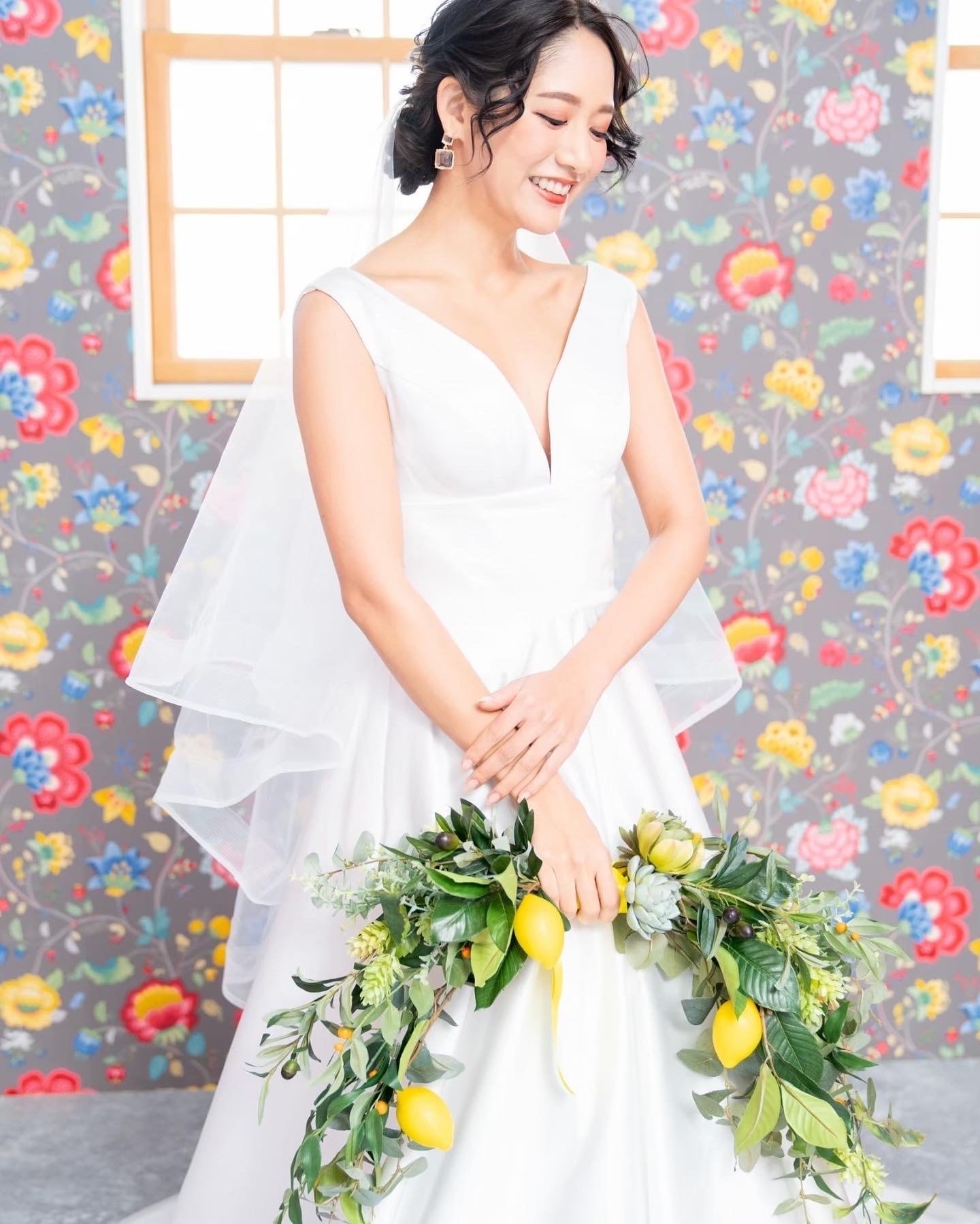 【レンタルブーケ】レモン バレリーナブーケ 【花嫁 ウェディングブーケ レンタル ウェディングフォト】