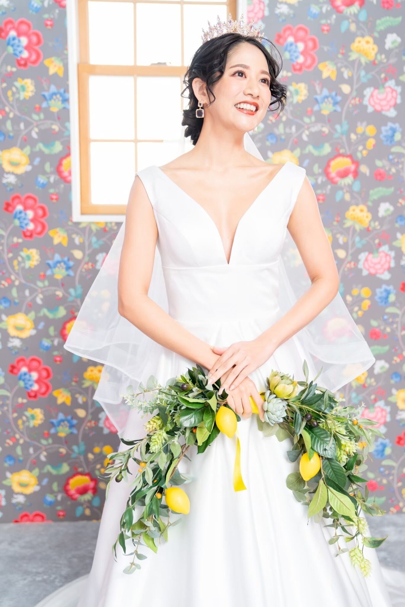 【レンタルブーケ】レモン バレリーナブーケ 【花嫁 ウェディングブーケ レンタル ウェディングフォト】