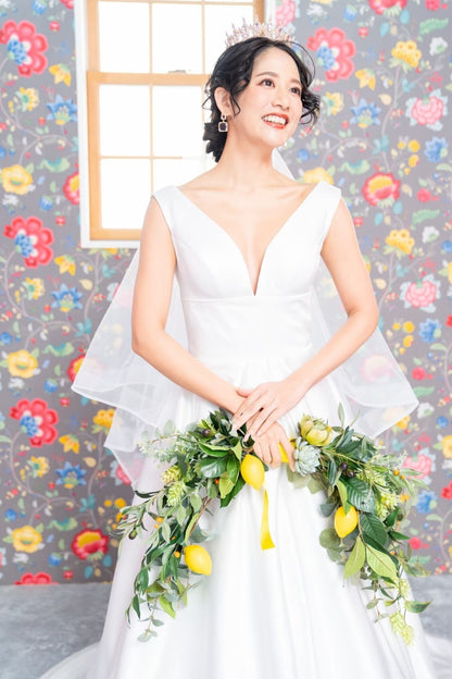 【レンタルブーケ】レモン バレリーナブーケ 【花嫁 ウェディングブーケ レンタル ウェディングフォト】