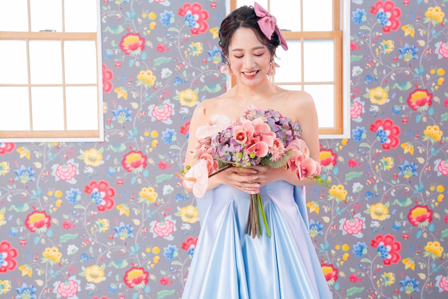 【レンタルブーケ】ガーベラ クラッチブーケ 【花嫁 ウェディングブーケ レンタル ウェディングフォト】