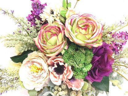 【造花】のクラッチブーケ トス用ブーケとブートニア付き 【結婚式 フラワー 造花 ブーケ ブートニア】