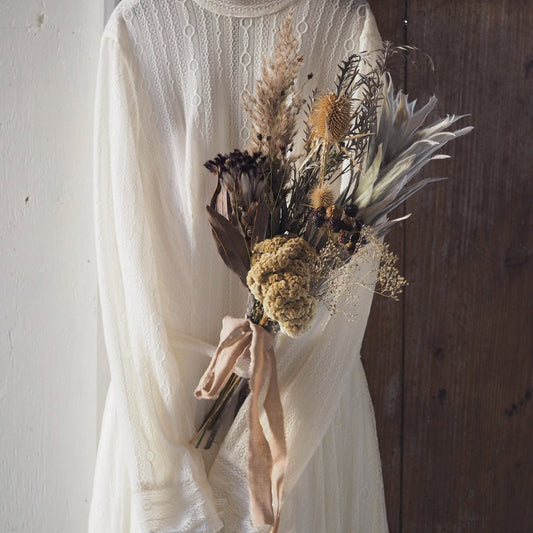 【ドライフラワー】ドライフラワーのブーケ(ワイルドフラワー) 【結婚式 フラワー ドライフラワー ブーケ ブートニア】