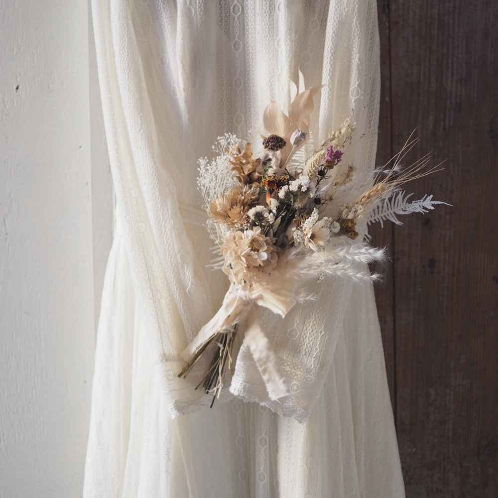 【ドライフラワー】ドライフラワーのブーケ(ナチュラル) 【結婚式 フラワー ドライフラワー ブーケ ブートニア】