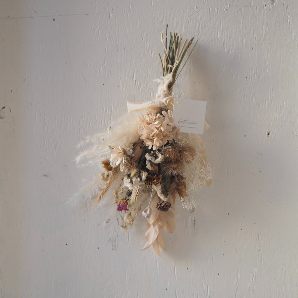 【ドライフラワー】ドライフラワーのブーケ(ナチュラル) 【結婚式 フラワー ドライフラワー ブーケ ブートニア】