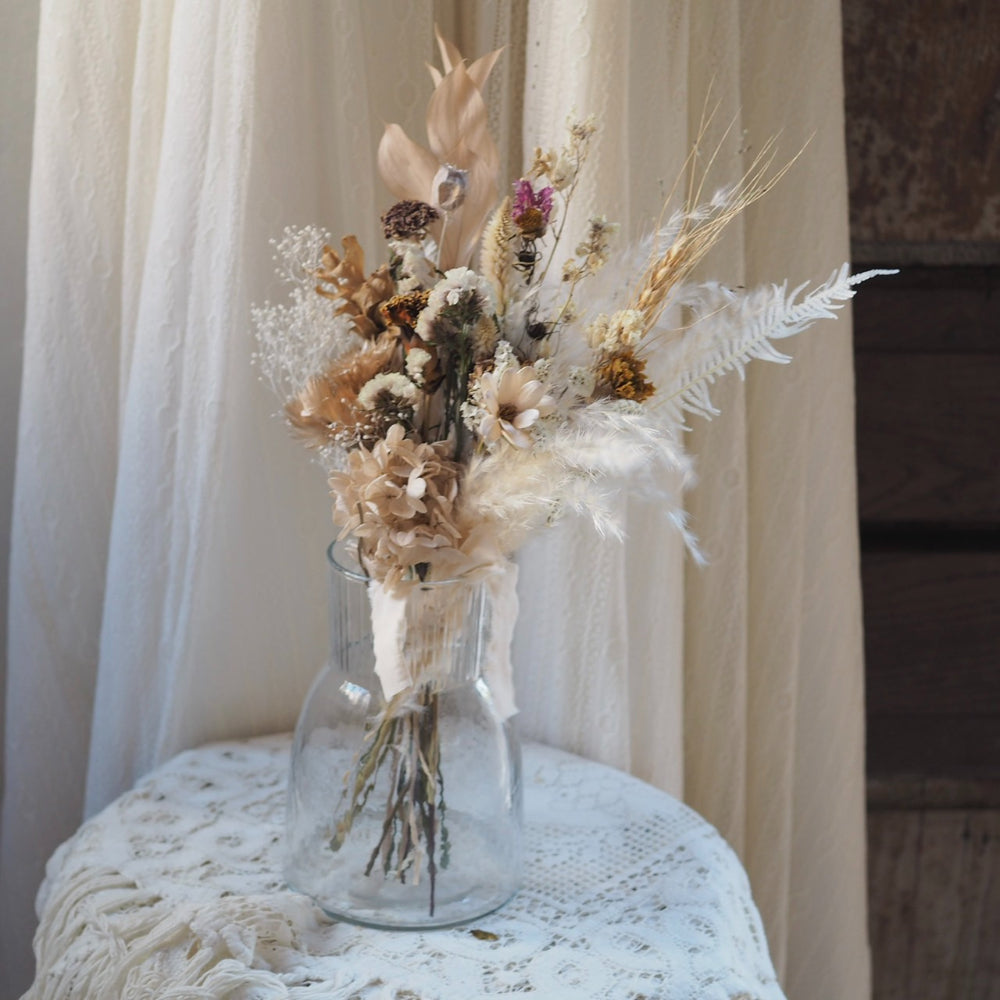 【ドライフラワー】ドライフラワーのブーケ(ナチュラル) 【結婚式 フラワー ドライフラワー ブーケ ブートニア】