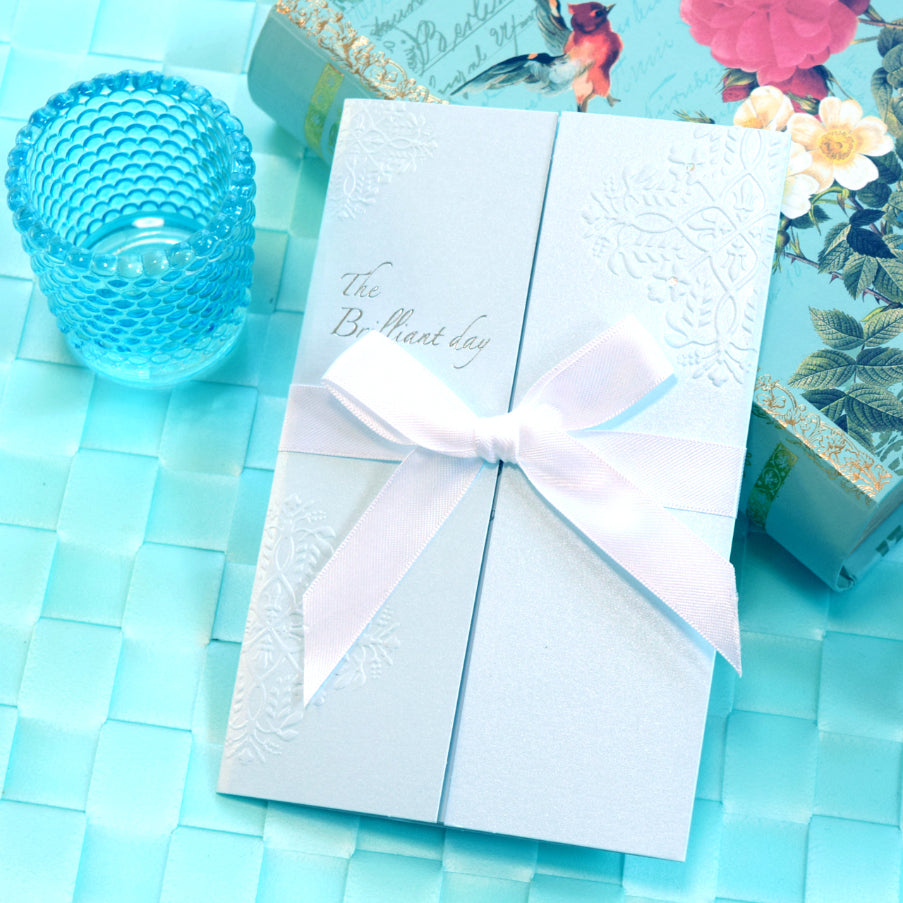 【結婚式 招待状セット】ブリリアントブルー (印刷込み)【結婚式 ペーパー 招待状】