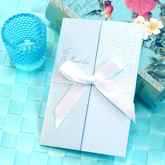 【結婚式 招待状セット】ブリリアントブルー (印刷込み)【結婚式 ペーパー 招待状】