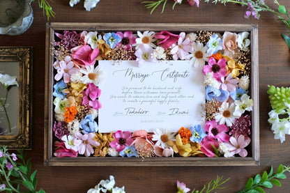 【comme si.】 木箱 長方形 80名～130名〈ゲスト参加型結婚証明書〉