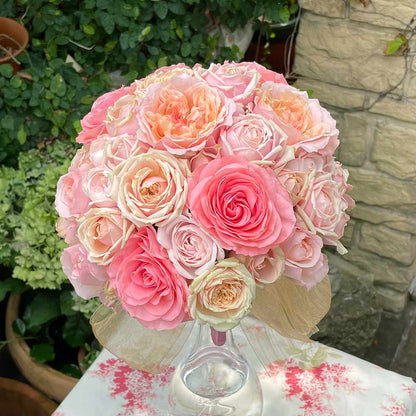 【生花】夢の世界の始まりに(ラウンドブーケ) 【結婚式 フラワー 生花 ブーケ ブートニア】