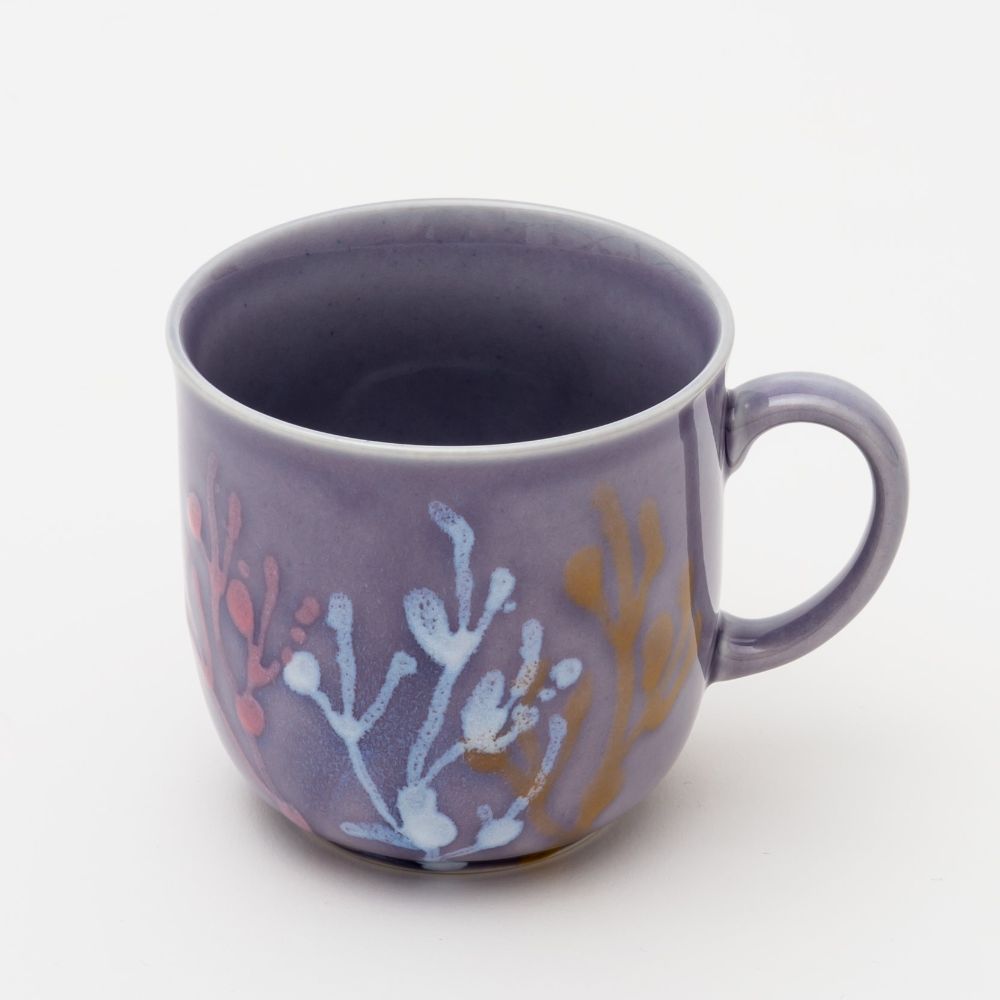 沖縄の海と縁起の良い珊瑚カップペア/紅掛空色【結婚式 引き出物・ギフト】