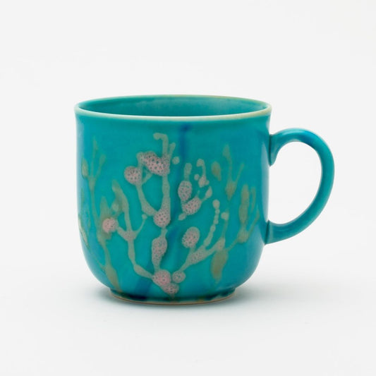 沖縄の海と縁起の良い珊瑚カップペア/水色【結婚式 引き出物・ギフト】