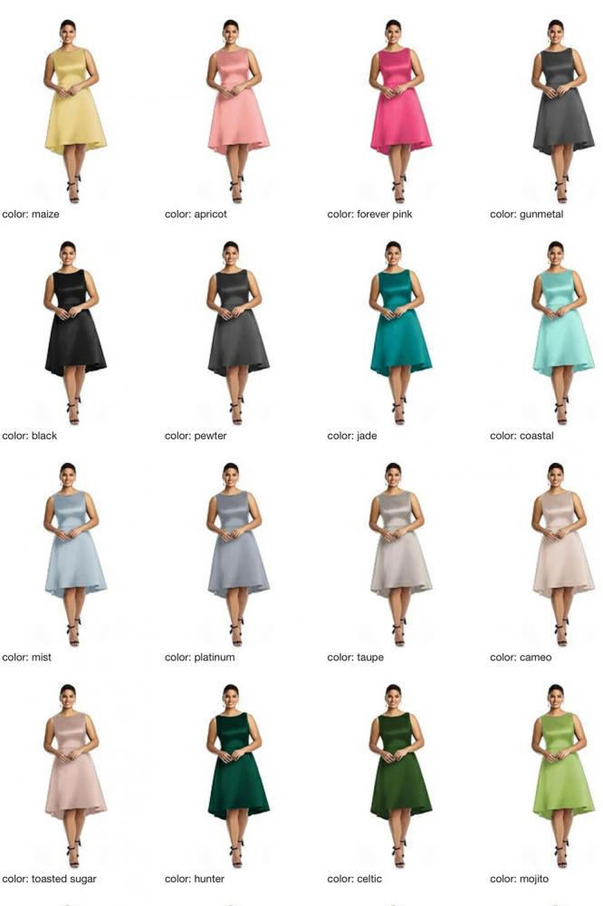 d697 サテンツイル ブライズメイド 膝丈 ショートドレス 【結婚式 ブライズメイド アッシャー オーダーメイド】