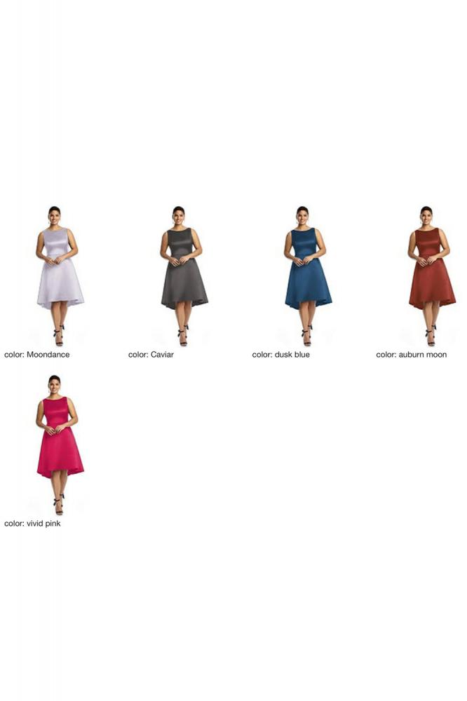 d697 サテンツイル ブライズメイド 膝丈 ショートドレス 【結婚式 ブライズメイド アッシャー オーダーメイド】