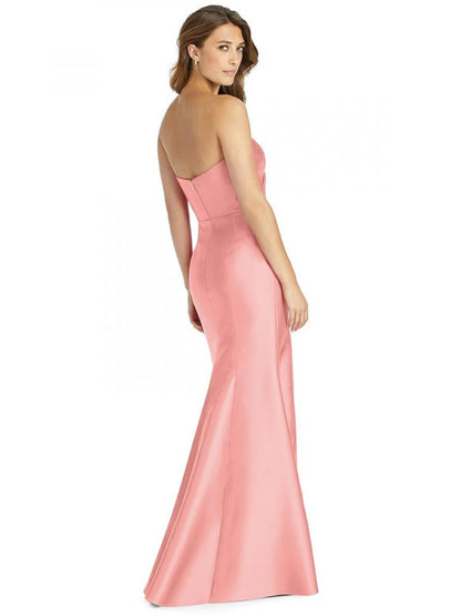 D762 サテンツイル スレンダー ロングドレス 41色 【結婚式 ブライズメイド アッシャー オーダーメイド】