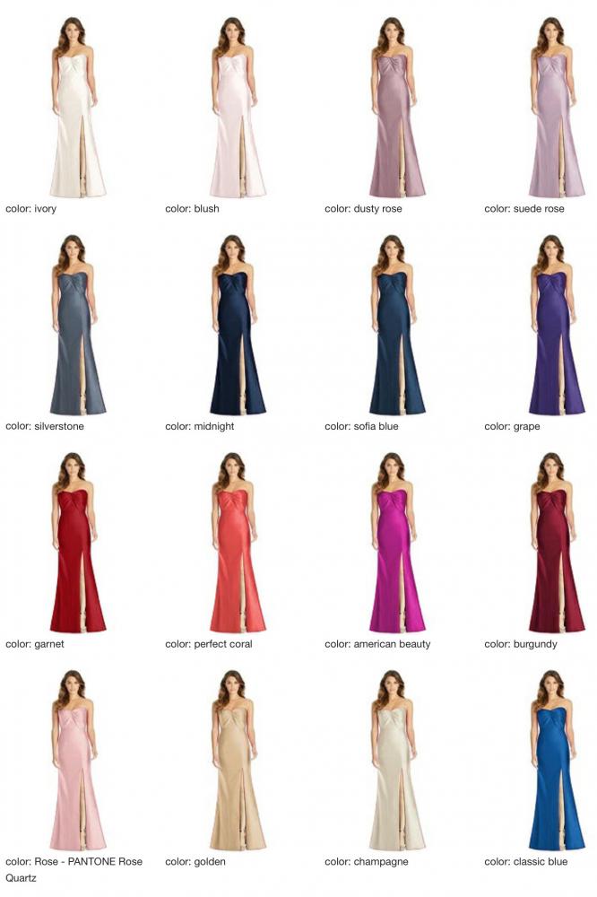 D762 サテンツイル スレンダー ロングドレス 41色 【結婚式 ブライズメイド アッシャー オーダーメイド】