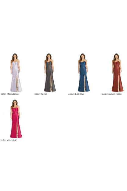 D762 サテンツイル スレンダー ロングドレス 41色 【結婚式 ブライズメイド アッシャー オーダーメイド】