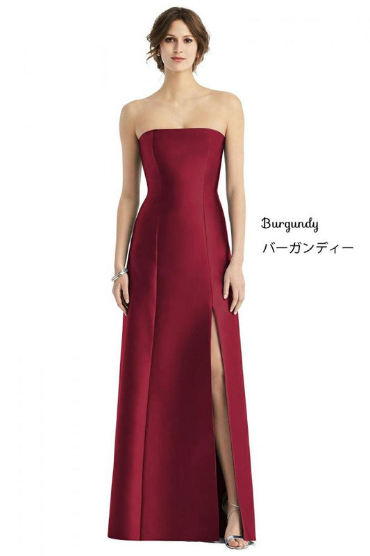 D764 サテンツイル ブライズメイド ロングドレス 39色 【結婚式 ブライズメイド アッシャー オーダーメイド】