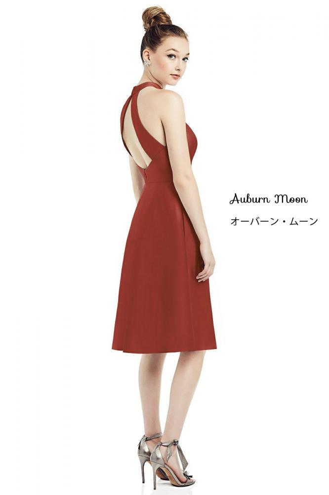 D773 サテンツイル ミディ丈 ブライズメイドドレス 39色 【結婚式 ブライズメイド アッシャー オーダーメイド】