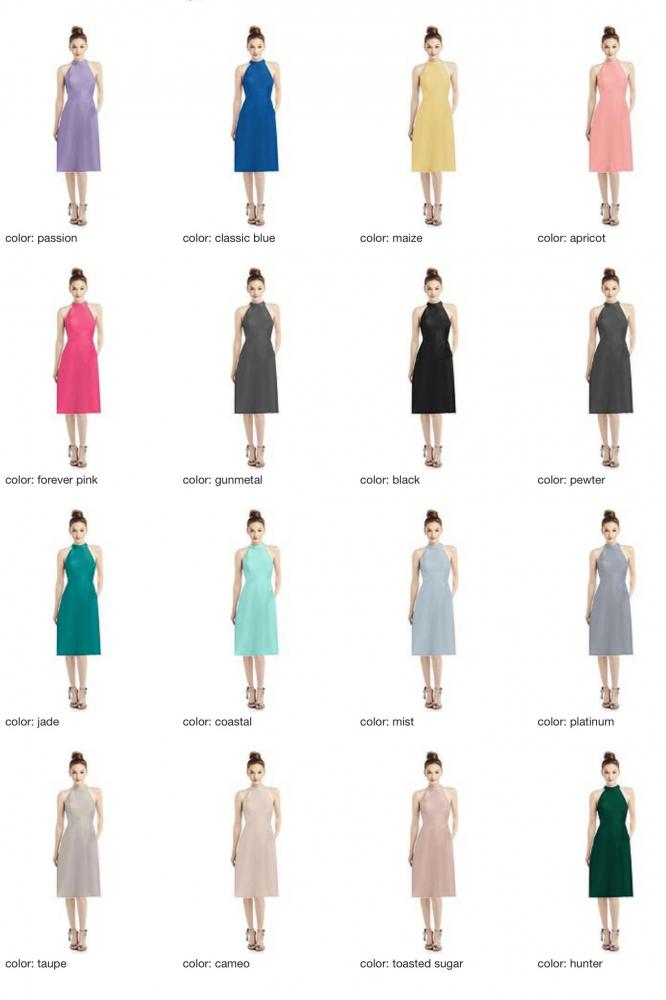 D773 サテンツイル ミディ丈 ブライズメイドドレス 39色 【結婚式 ブライズメイド アッシャー オーダーメイド】