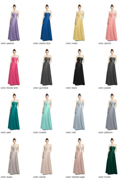 D774 サテンツイル ブライズメイド ロングドレス 39色 【結婚式 ブライズメイド アッシャー】