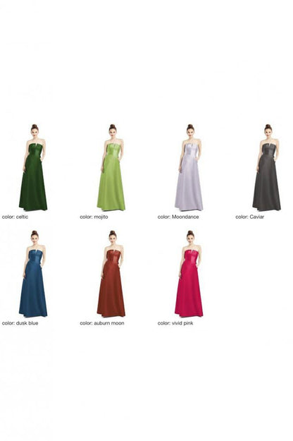 D774 サテンツイル ブライズメイド ロングドレス 39色 【結婚式 ブライズメイド アッシャー】