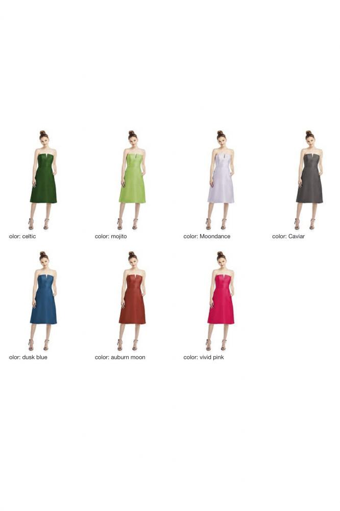 D775 サテンツイル ミディ丈 ブライズメイド ドレス 39色 【結婚式 ブライズメイド アッシャー オーダーメイド】