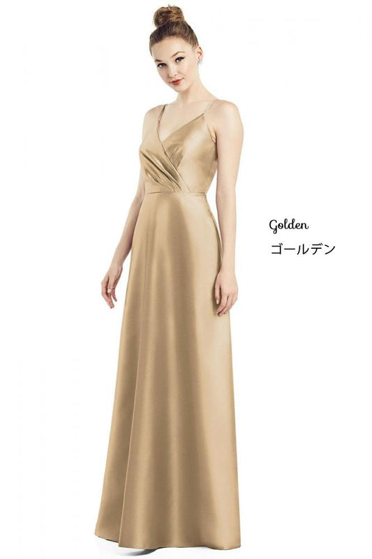 D776 サテンツイル ブライズメイド ロングドレス 39色 【結婚式 ブライズメイド アッシャー オーダーメイド】